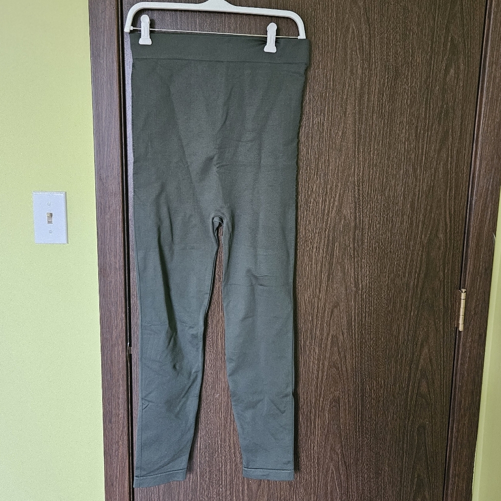 Blanqi Belly Support Maternity Leggings Green Size XL